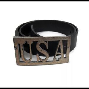 GUESS Black Leather Belt